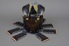 EXCEPTIONAL SET OF 2 EDO-PERIOD SUITS-OF-ARMOUR (YOROI), COMPLETE WITH 2 MATCHING FOLDING SCREENS (BYÔBU)