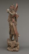 LIFE-SIZE NIO WOODEN STATUE
