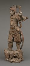 LIFE-SIZE NIO WOODEN STATUE