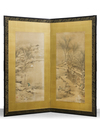 A JAPANESE TWO-PANEL SCREEN  19TH CENTURY – LATE EDO TO EARLY MEIJI PERIOD
