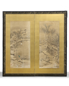 A JAPANESE TWO-PANEL SCREEN  19TH CENTURY – LATE EDO TO EARLY MEIJI PERIOD