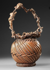 A JAPANESE IKEBANA BASKET, LATE 20TH CENTURY