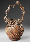A JAPANESE IKEBANA BASKET, LATE 20TH CENTURY
