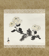 A JAPANESE SCROLL PAINTING OF CHRYSANTHEMUMS