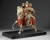 SAMURAI MOUNTED ATOP A WHITE HORSE, CIRCA 1900
