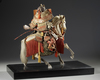 SAMURAI MOUNTED ATOP A WHITE HORSE, CIRCA 1900