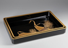 PAIR OF JAPANESE LACQUER TRAYS WITH CRANE DECORATION, MEIJI PERIOD (1868–1912)
