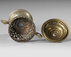 ISLAMIC BRONZE AND SILVER INCENSE BURNER, 19TH CENTURY