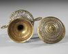 ISLAMIC BRONZE AND SILVER INCENSE BURNER, 19TH CENTURY