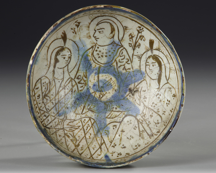 THREE-FIGURE BOWL – SELJUK PERIOD, PERSIA 11TH CENTURY