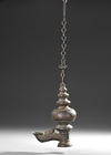 AN INDIAN TEMPLE BRONZE OIL LAMP,  DECCAN OR SOUTH INDIA, 16TH/17TH CENTURY