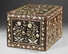 AN INDO-PORTUGUESE BONE INLAID BOX, PROBABLY GOA, INDIA, 16TH-17TH CENTURY