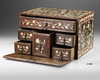 AN INDO-PORTUGUESE BONE INLAID BOX, PROBABLY GOA, INDIA, 16TH-17TH CENTURY