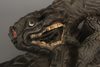 CHINESE WOODEN SCULPTURE DEPICTING A GUARDIAN LION