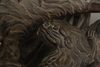 CHINESE WOODEN SCULPTURE DEPICTING A GUARDIAN LION