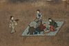 TALL 6-PANEL BYÔBU 屏風 (FOLDING SCREEN) WITH FÛZOKU-GA 風俗画 (GENRE PAINTING)