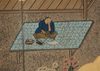 TALL 6-PANEL BYÔBU 屏風 (FOLDING SCREEN) WITH FÛZOKU-GA 風俗画 (GENRE PAINTING)