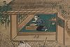 TALL 6-PANEL BYÔBU 屏風 (FOLDING SCREEN) WITH FÛZOKU-GA 風俗画 (GENRE PAINTING)