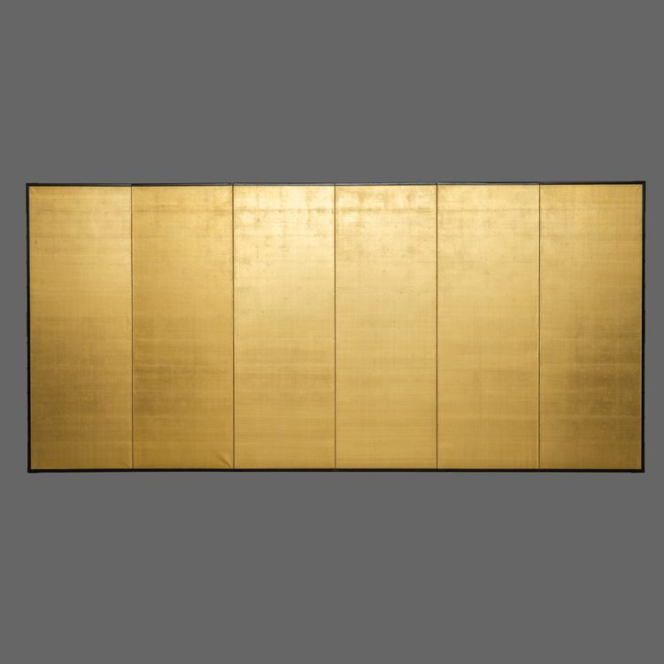 SIX-PANEL SCREEN GOLDEN SILK