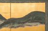 SIX PANEL SCREEN DEPICTING THE TALE OF GENJI