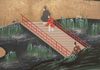 SIX PANEL SCREEN DEPICTING THE TALE OF GENJI