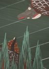 SIX PANEL SCREEN DEPICTING THE TALE OF GENJI