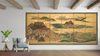 6 PANEL SCREEN WITH MOUNTAIN VILLAGE SCENE