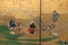 6 PANEL SCREEN WITH MOUNTAIN VILLAGE SCENE