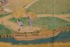 6 PANEL SCREEN WITH MOUNTAIN VILLAGE SCENE