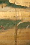 6 PANEL SCREEN WITH MOUNTAIN VILLAGE SCENE