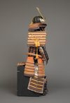 STRIKING AND ALL-MATCHING JAPANESE GOLD AND BLACK LACQUER SUIT-OF-ARMOUR