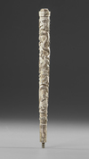 A CHINESE EXPORT SILVER CANE HANDLE, CA. 1910