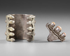 A TURKMEN CARNELIAN-SET SILVER BRACELET AND AGATE-SET RING, TURKMENISTAN, 19TH/20TH CENTURY