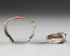 A TURKMEN CARNELIAN-SET SILVER BRACELET AND AGATE-SET RING, TURKMENISTAN, 19TH/20TH CENTURY