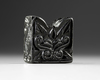 A CARVED OBSIDIAN CHESS PIECE, POSSIBLY,10TH-11TH CENTURY