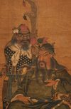 CHINESE POLYCHROME PAINTING GUAN YU