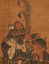 CHINESE POLYCHROME PAINTING GUAN YU