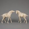 A PAIR OF LARGE CHINESE POTTERY TANG HORSES