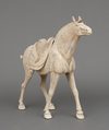 A PAIR OF LARGE CHINESE POTTERY TANG HORSES