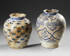 A PAIR OF OTTOMAN WHITE-GLAZED POTTERY JARS,17TH CENTURY