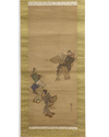 JAPANESE SCROLL PAINTING – PLAYING FIGURES