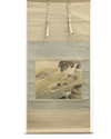 JAPANESE SCROLL PAINTING – RIVER FISHERMEN
