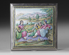A PERSIAN ENAMELED SILVER BOX, 20TH CENTURY