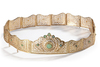 OTTOMAN GILT SILVER BELT WITH GREEN STONES – 19TH CENTURY