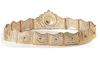 OTTOMAN GILT SILVER BELT WITH GREEN STONES – 19TH CENTURY