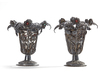 AN OTTOMAN SILVER FILIGREE VASES, 19TH CENTURY