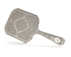 A PERSIAN SILVER MIRROR, 19TH CENTURY