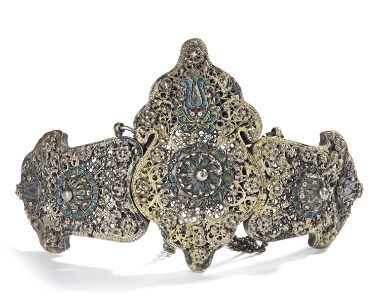 AN OTTOMAN SILVER FILIGREE BELT BUCKLE, TURKEY, 19TH CENTURY
