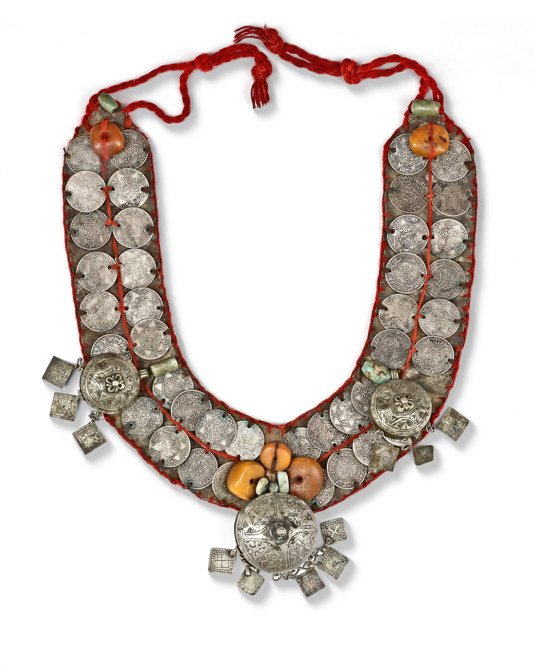 A MOROCCAN NECKLACE WITH COINS,19TH CENTURY