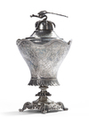 AN OTTOMAN SILVER VASE WITH LID, TURKEY, 19TH CENTURY